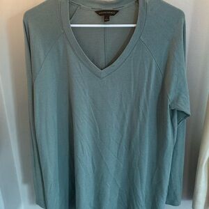 Banana Republic Light Green V-Neck Sweater